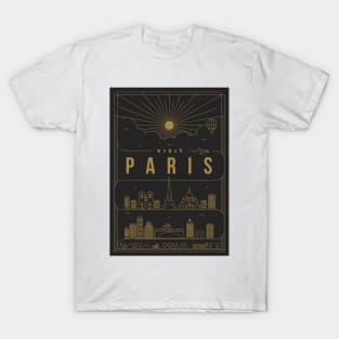 Paris Minimal Lineal Poster T-Shirt